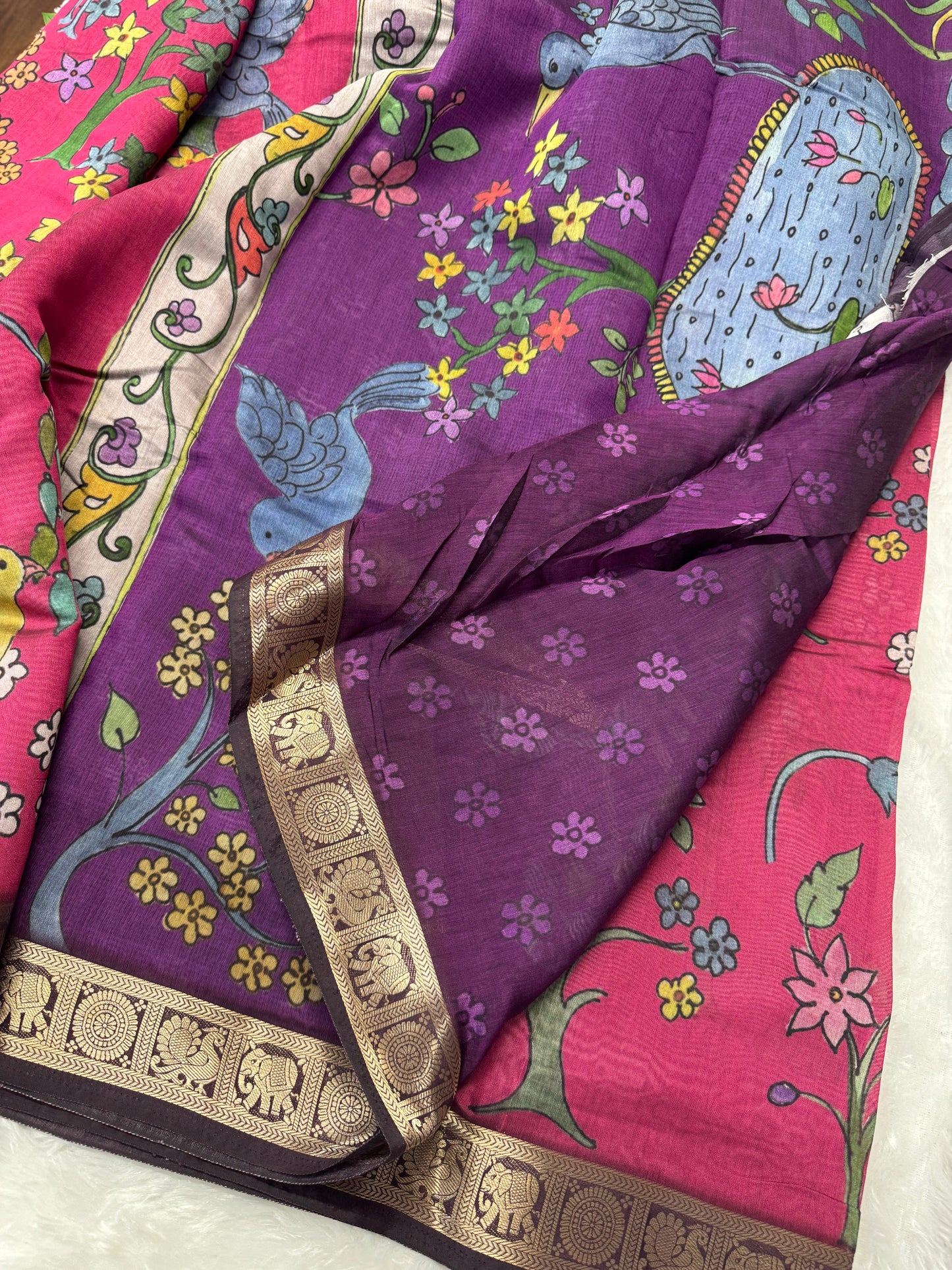 Viscose mushru silk saree-SR1109F