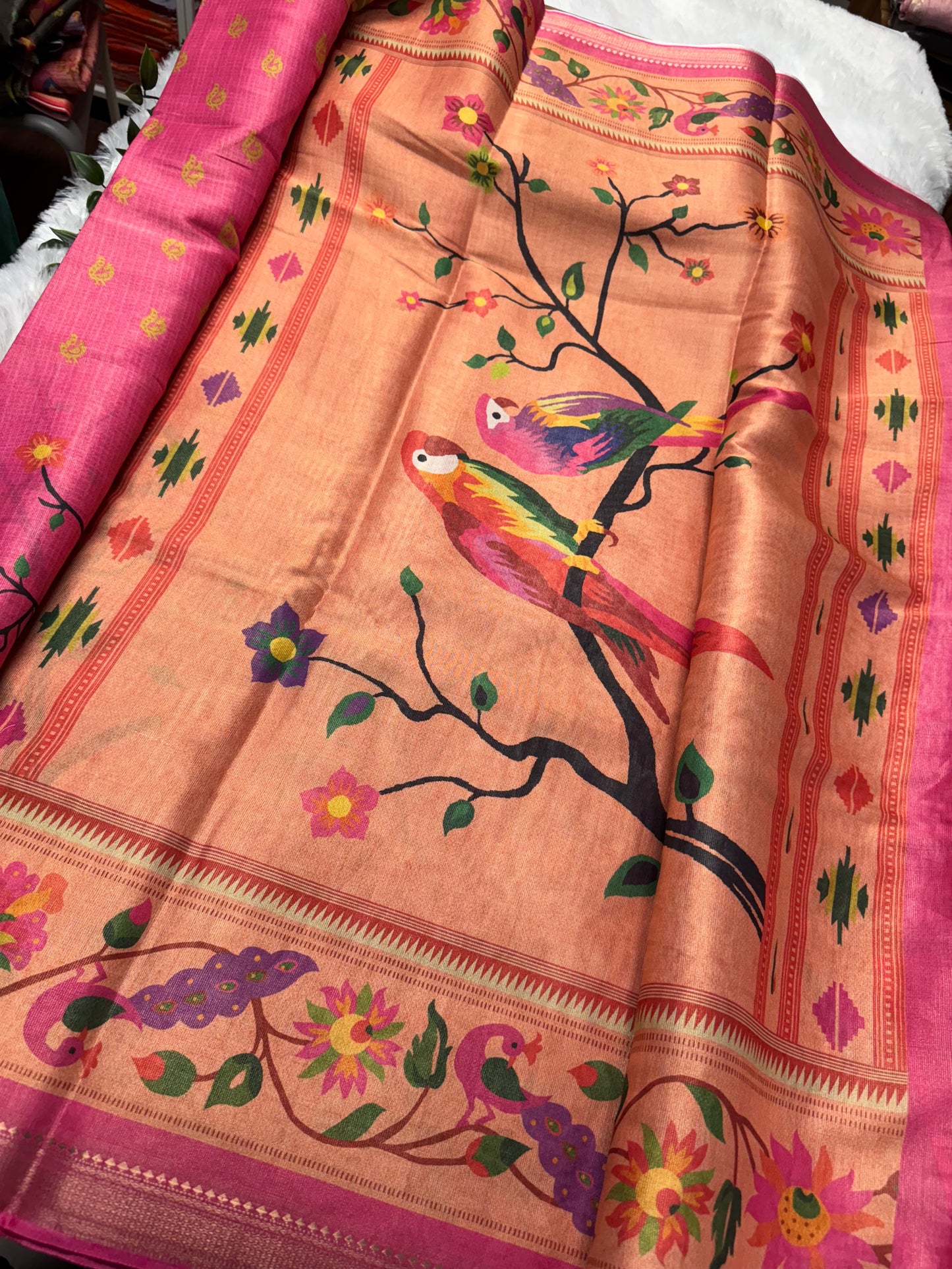 Banarasi tissue paithani-SRS017C