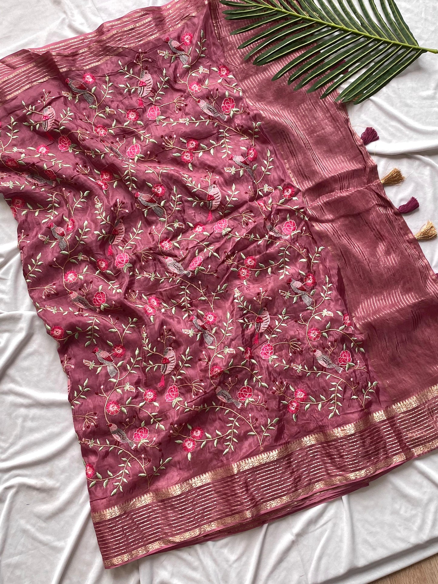 H.O silk saree-SR1063D