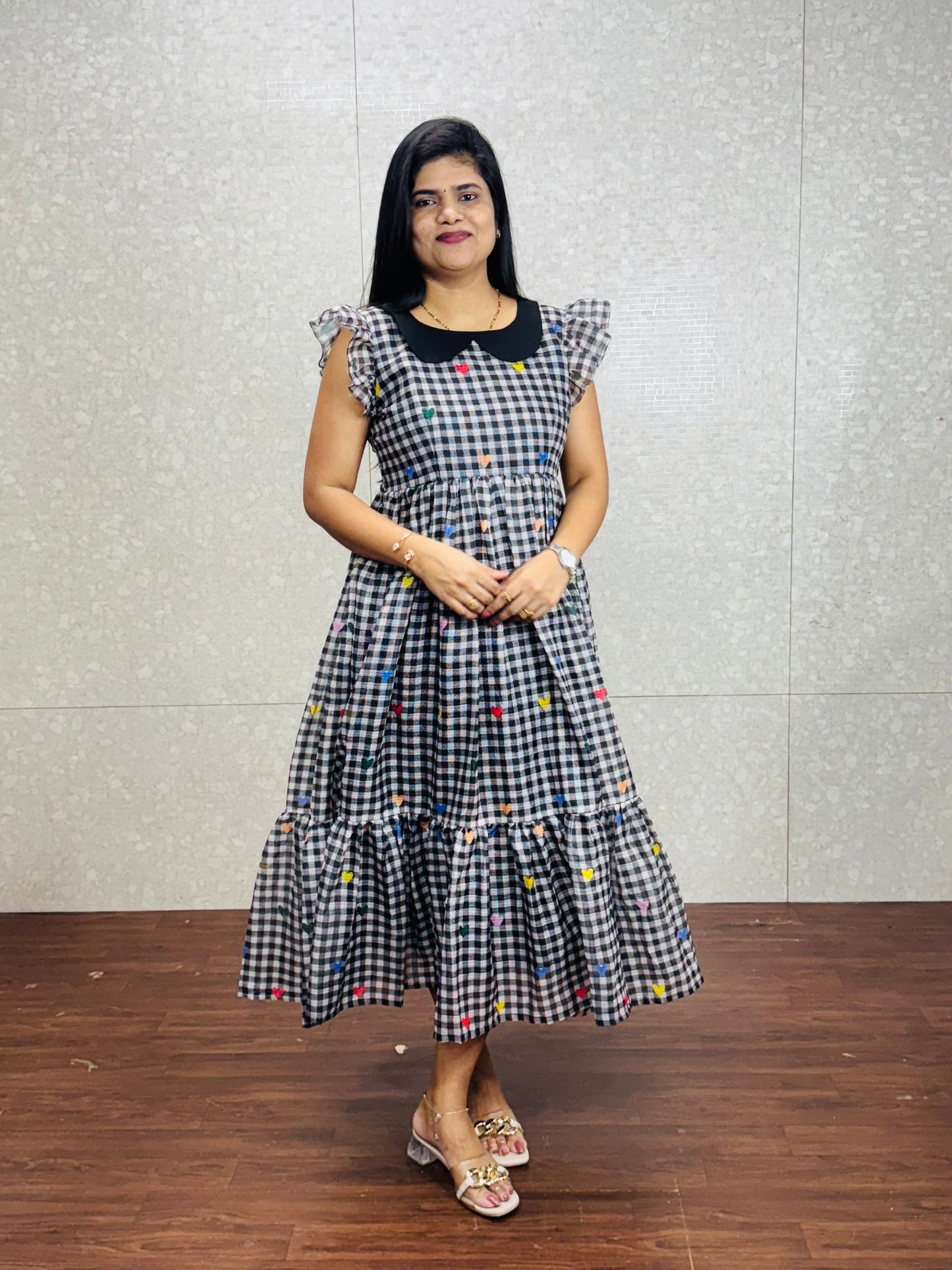 Kota Checkered Frocks-SRF1021A
