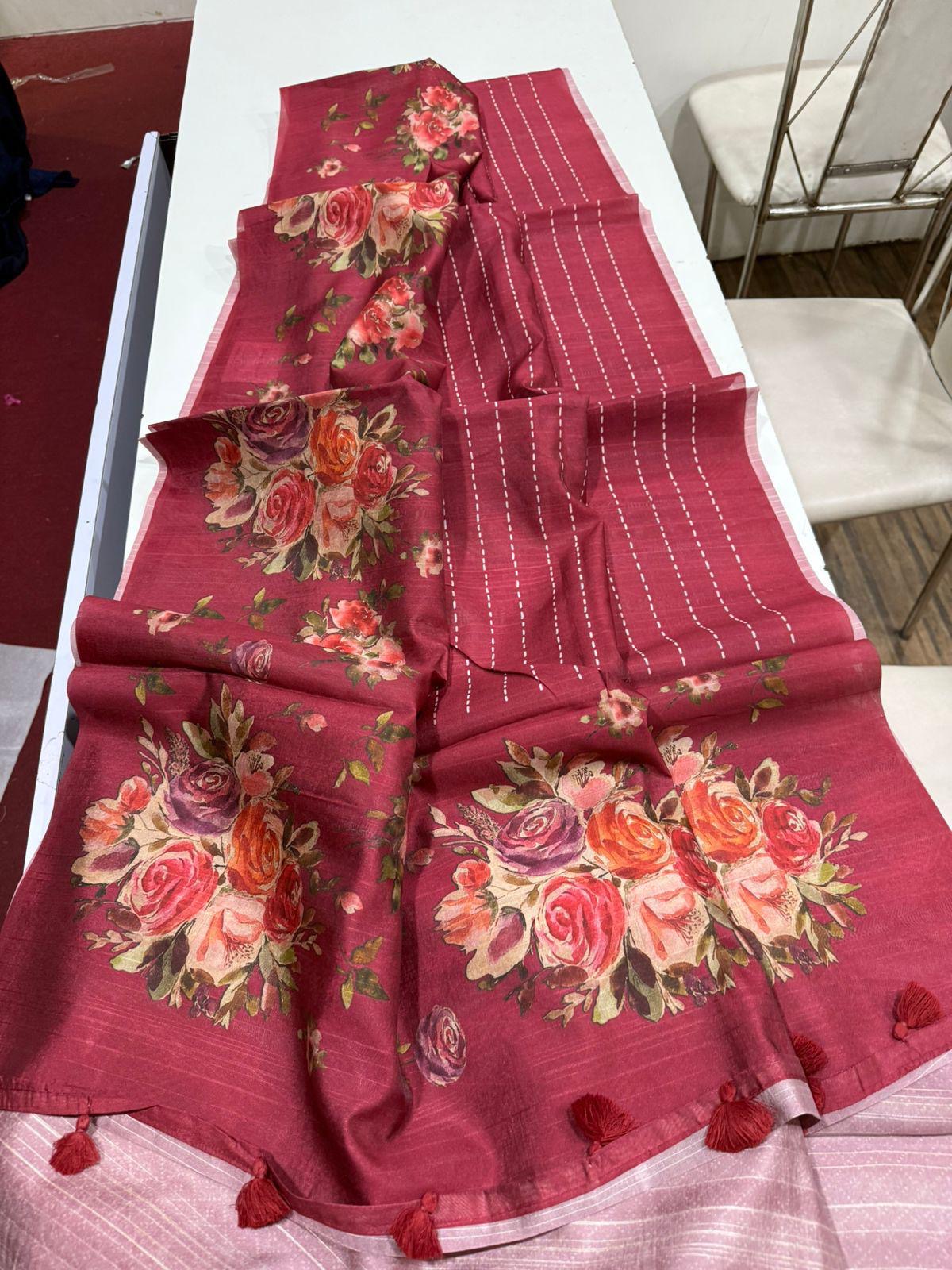 Soft Tassar saree-SR1060C