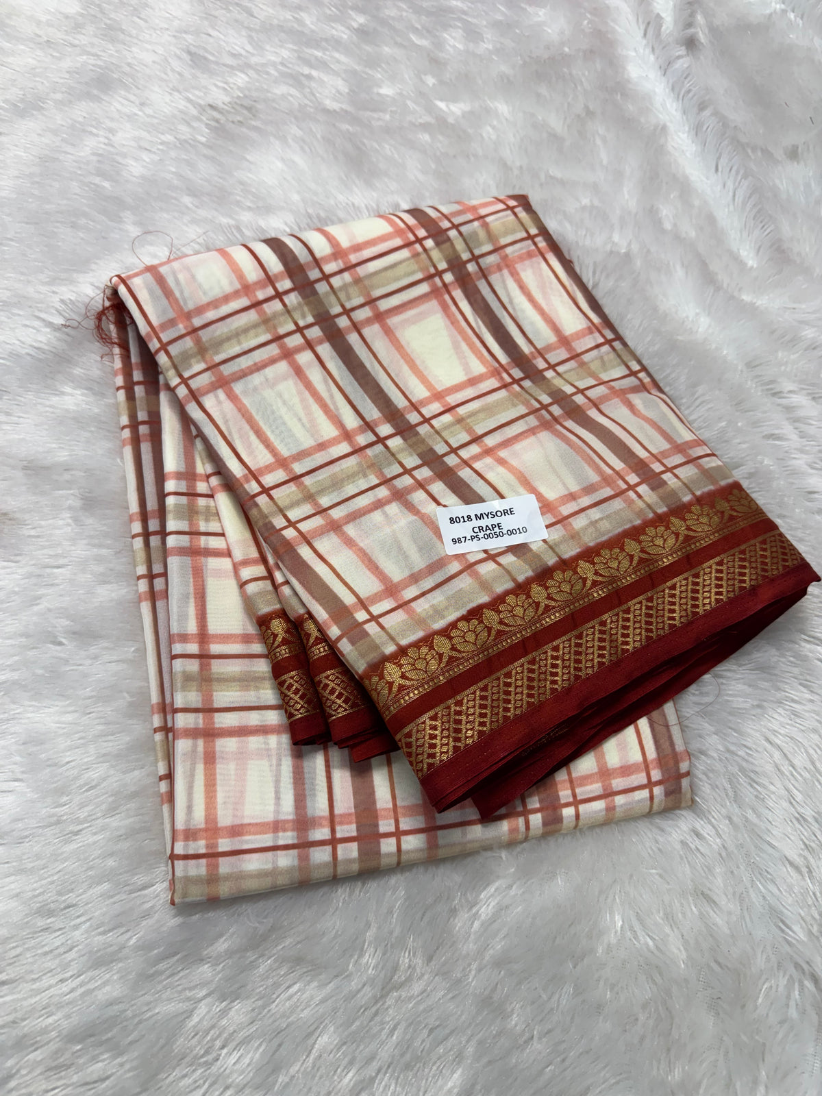 Mysore crepe madras checks-SR1327A