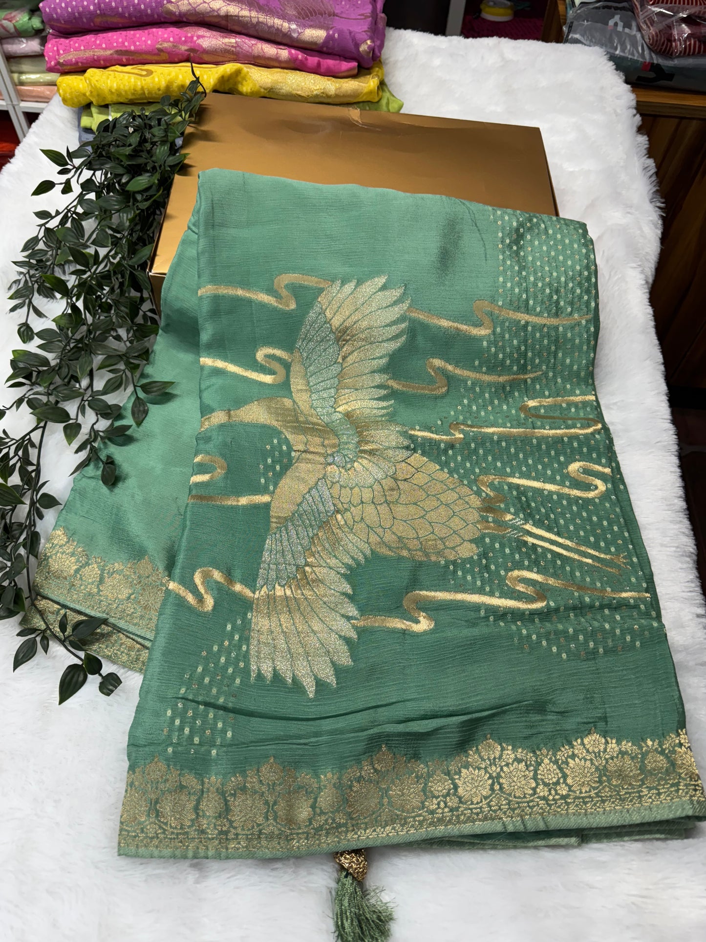 Chinnon Bandhini Weaving Saree-SR1009