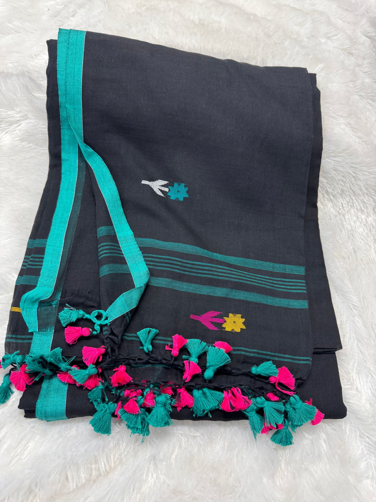 Pure Mulcotton Jamdhani saree-SR1216C