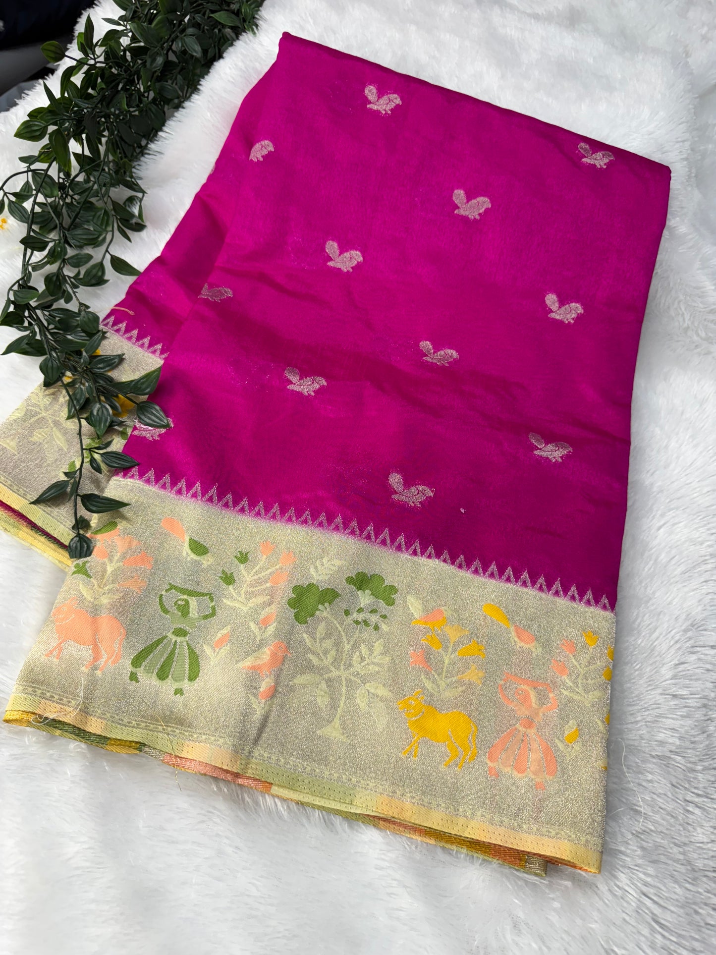 Korean silk saree-SR1100B