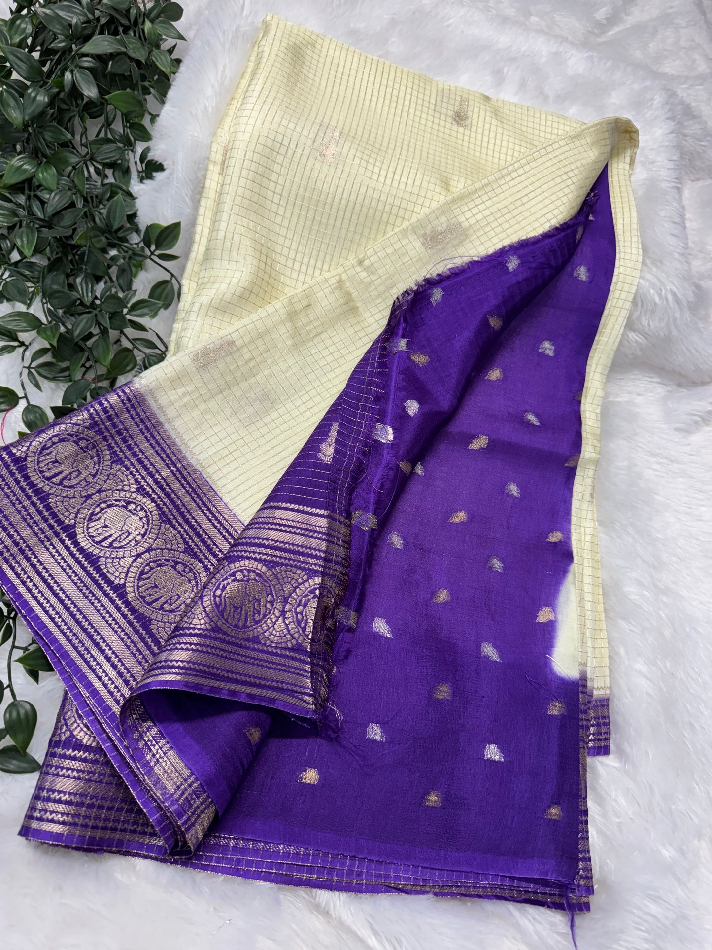 Vintage checks Mysore Georget -SR1174D