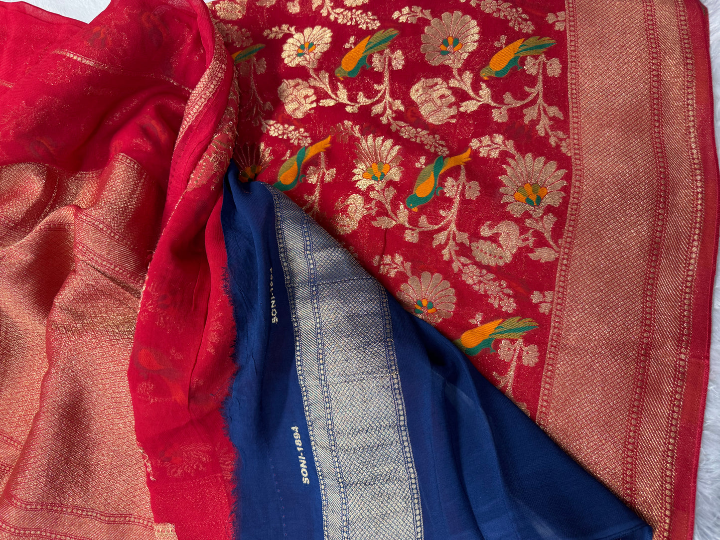 Banarasi Khaddi Georget saree-SR1077B