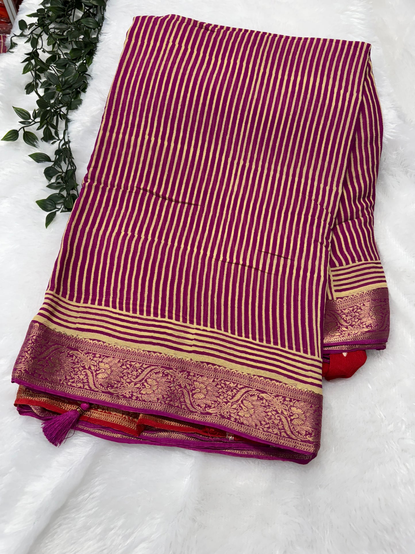 Pure Chinnon Ajrakh saree-SR1021A