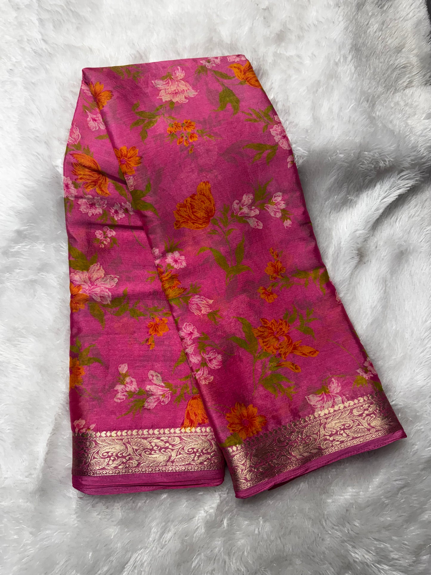 Chinnon floral print saree-SR1236I