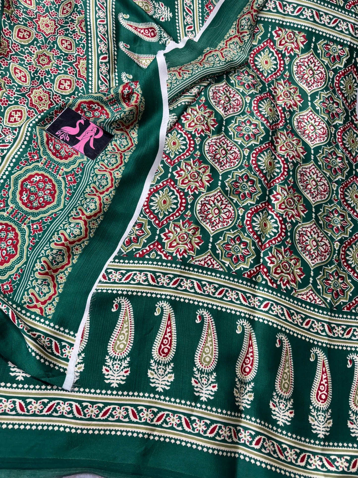 Ajrakh saree-SR1070B