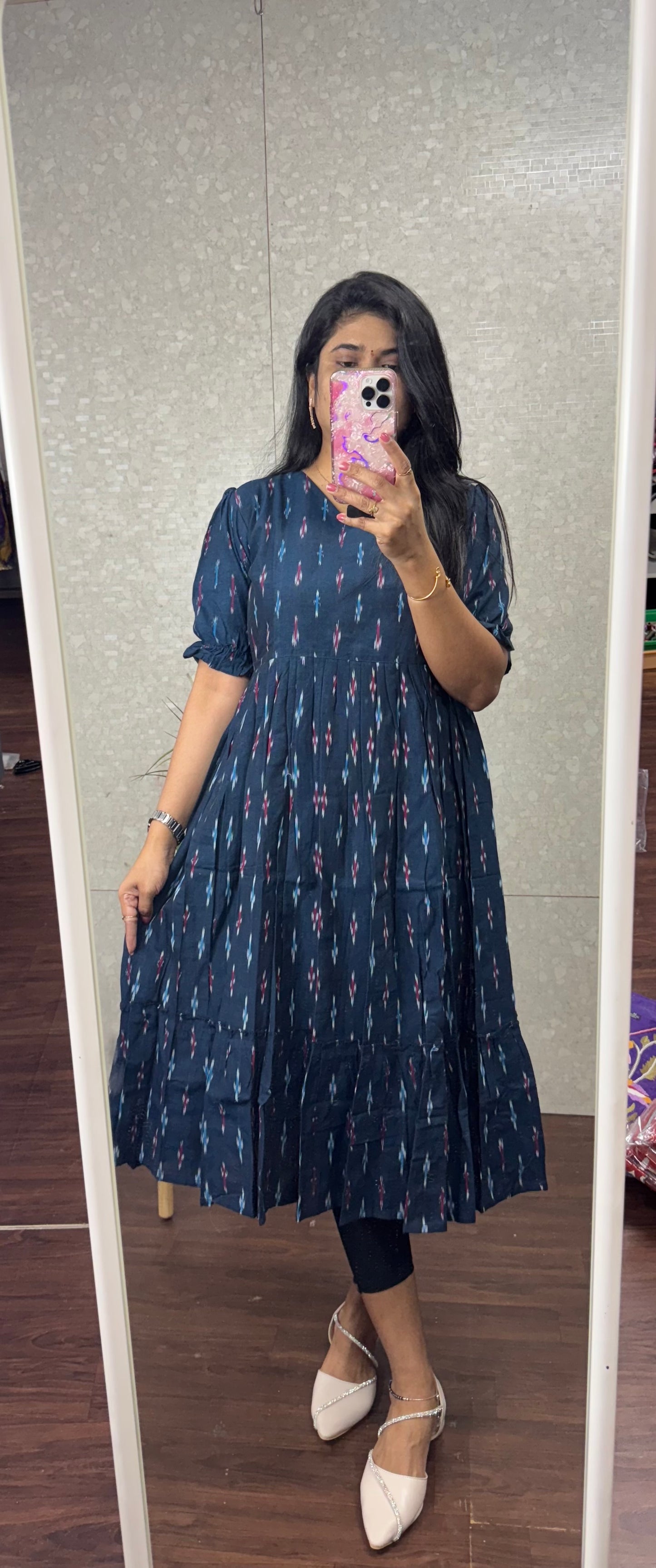 Ikkat frock-SRS028B