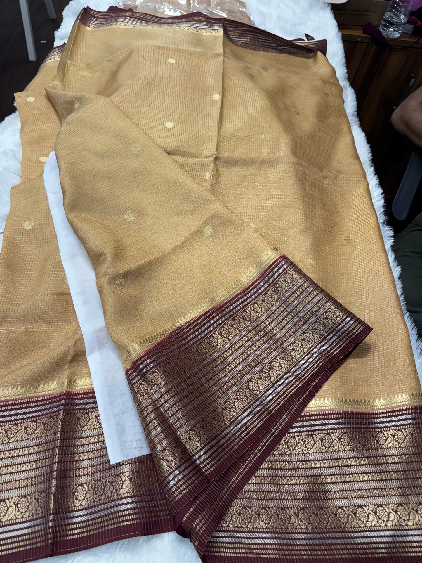 Vintage checks saree-SR1241
