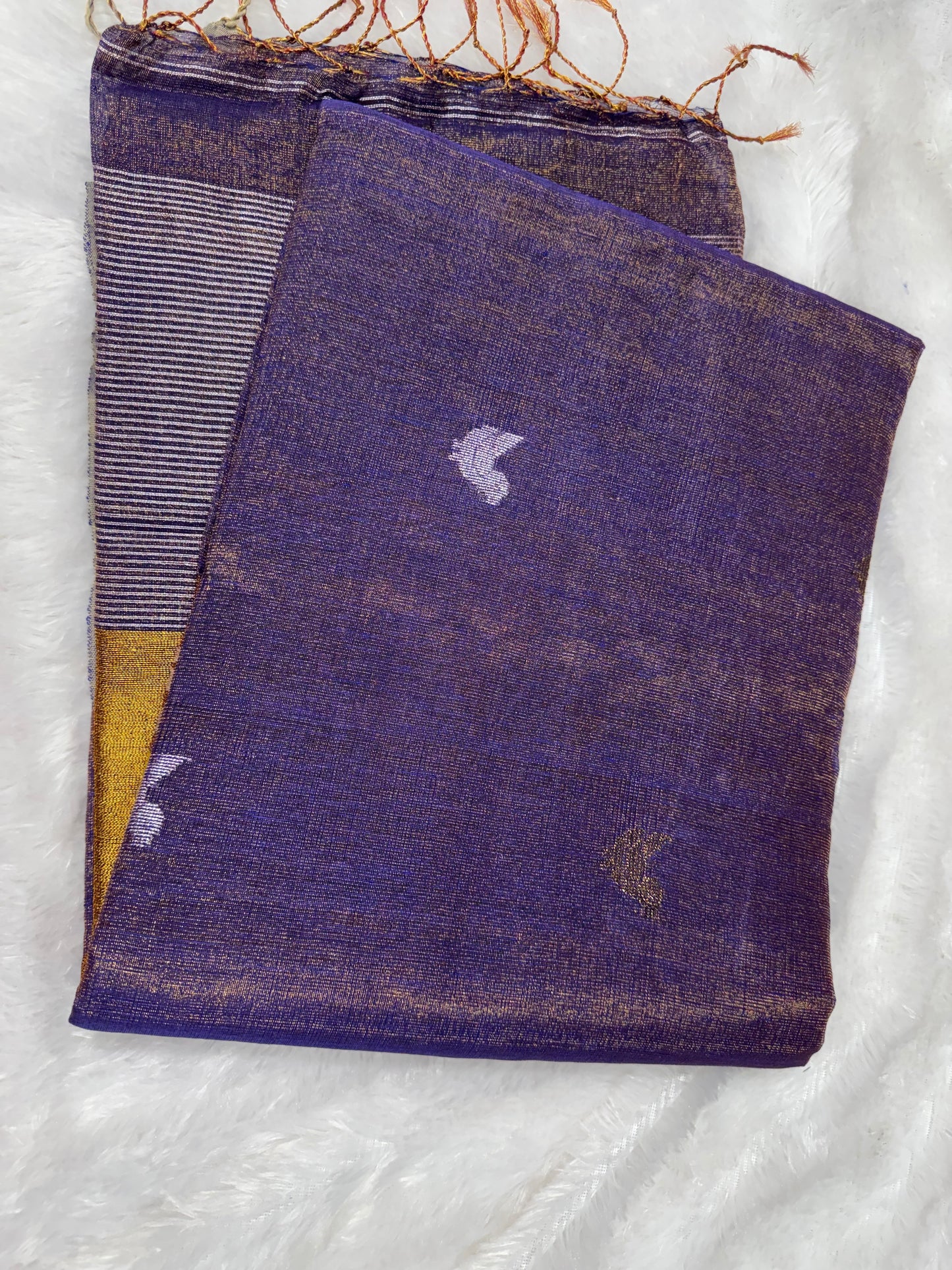 Linen tissue peacock motifs -SR1212F