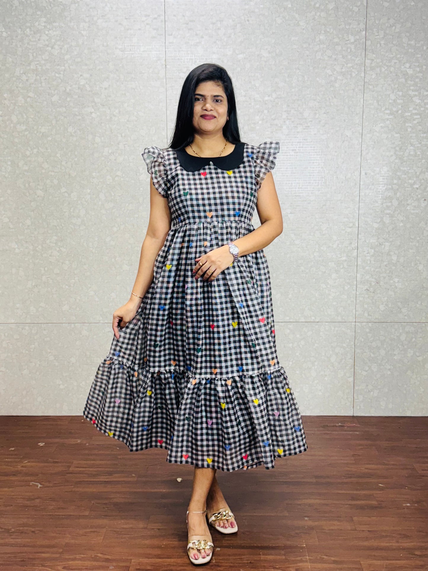 Kota Checkered Frocks-SRF1021A
