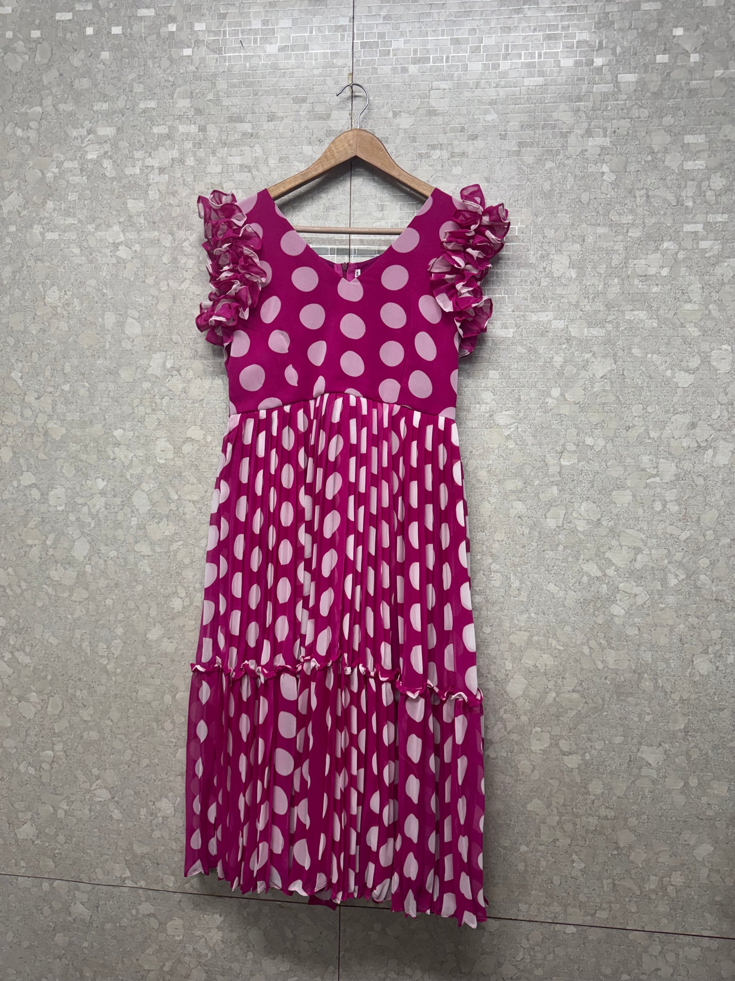 Georget polka dots frock-SRF1054F