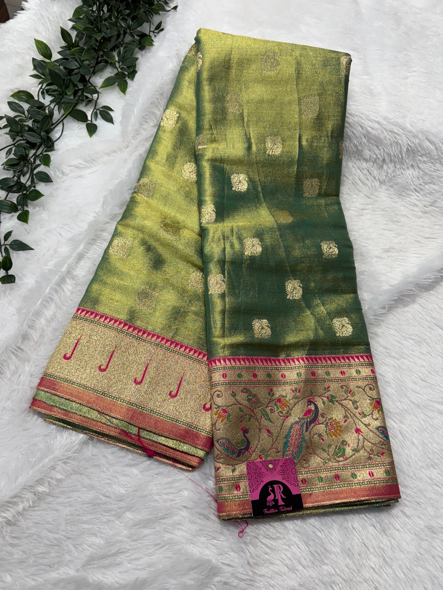 Banarasi tissue Paithani -SR1131B