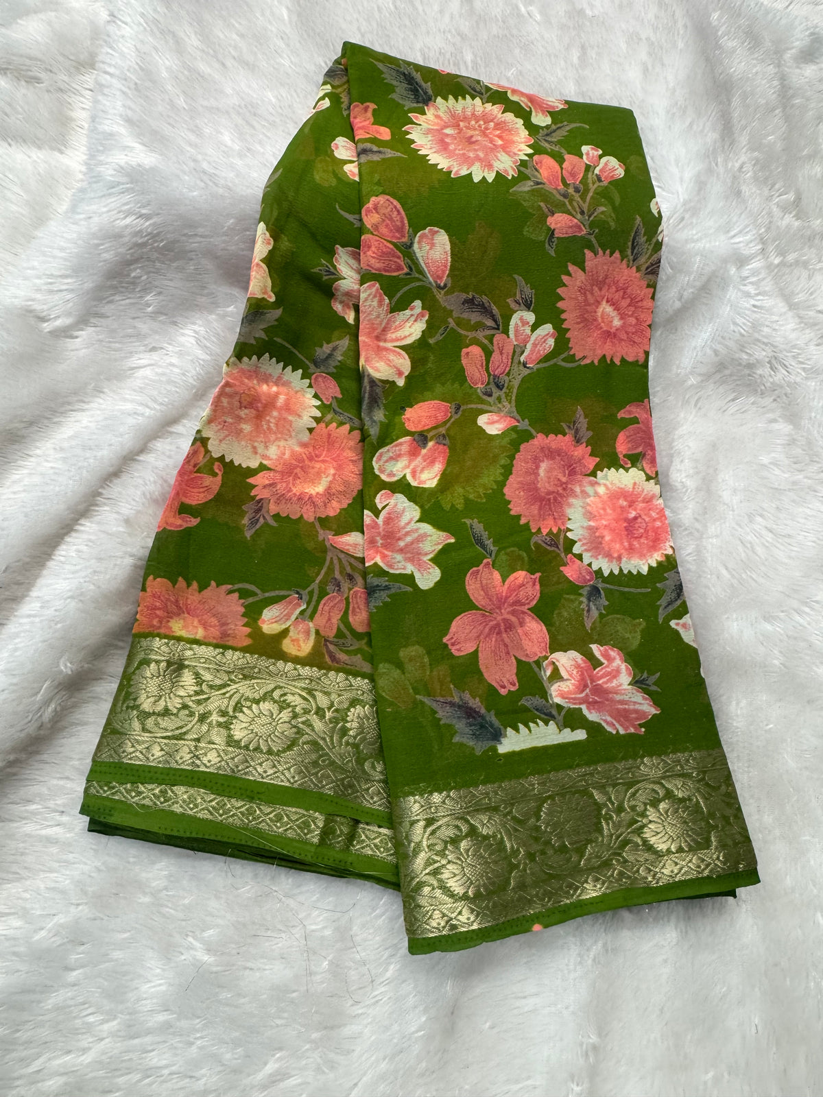 Chiffon floral saree-SR1345B