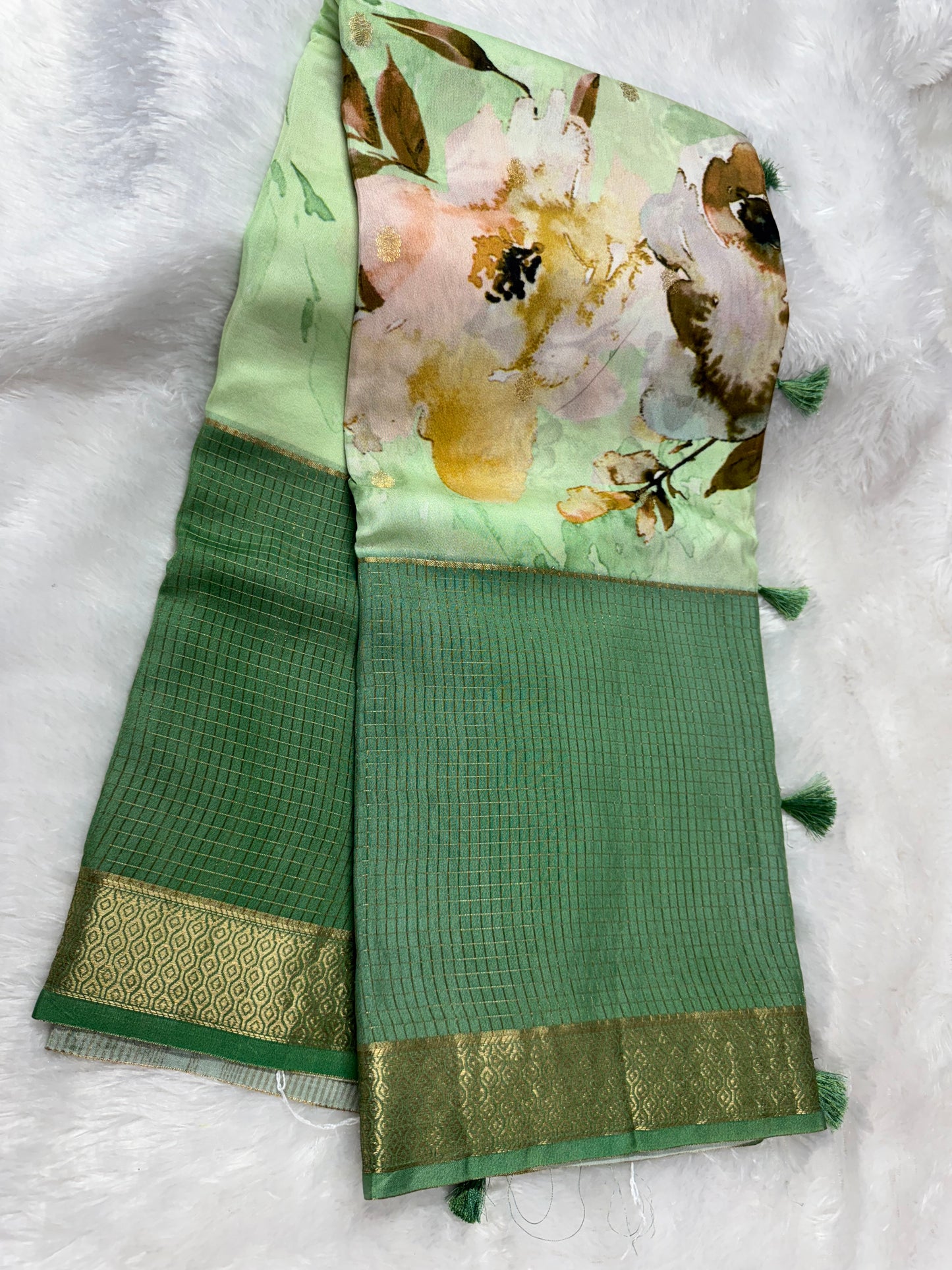 Mysore crepe silk digital saree-SR1162B