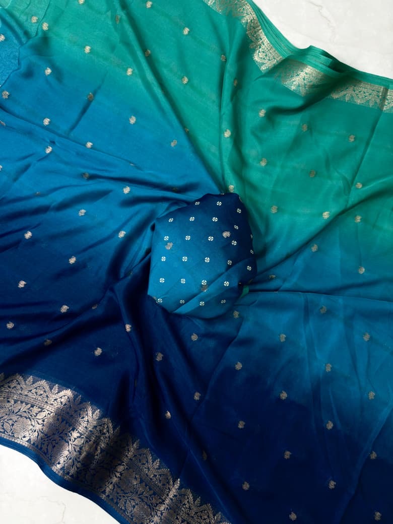Crepe silk ombré saree-SR1215E