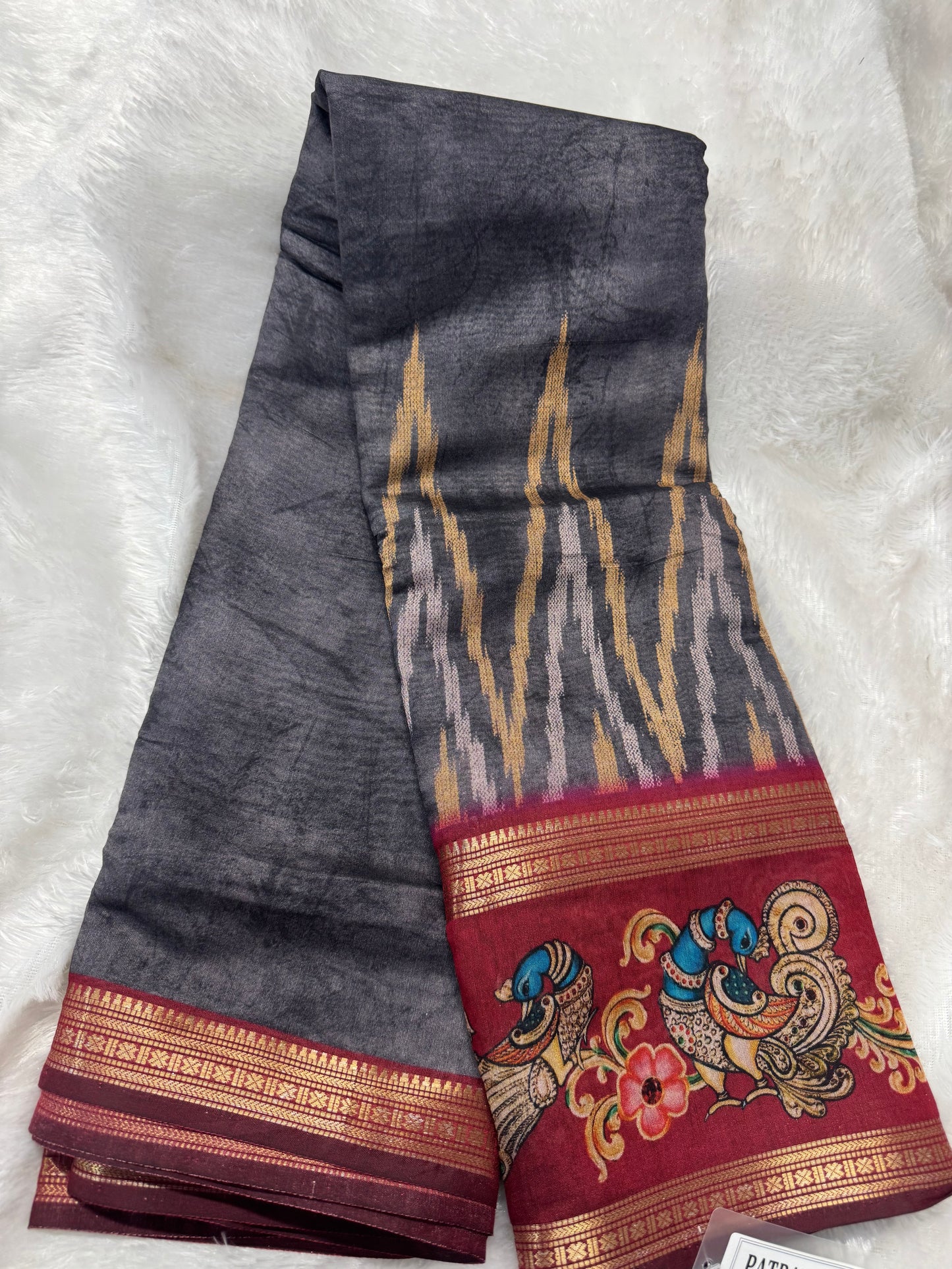 Mushru silk Kalamkari saree-SR1216D