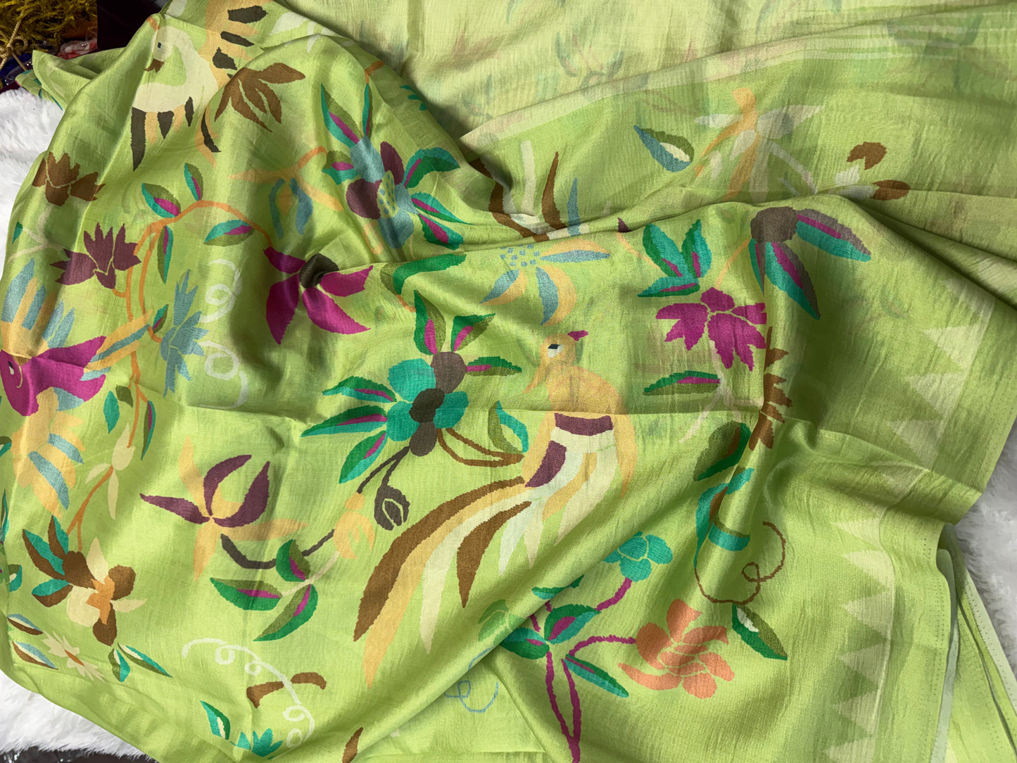 Tassar crepe silk saree-SR1180N