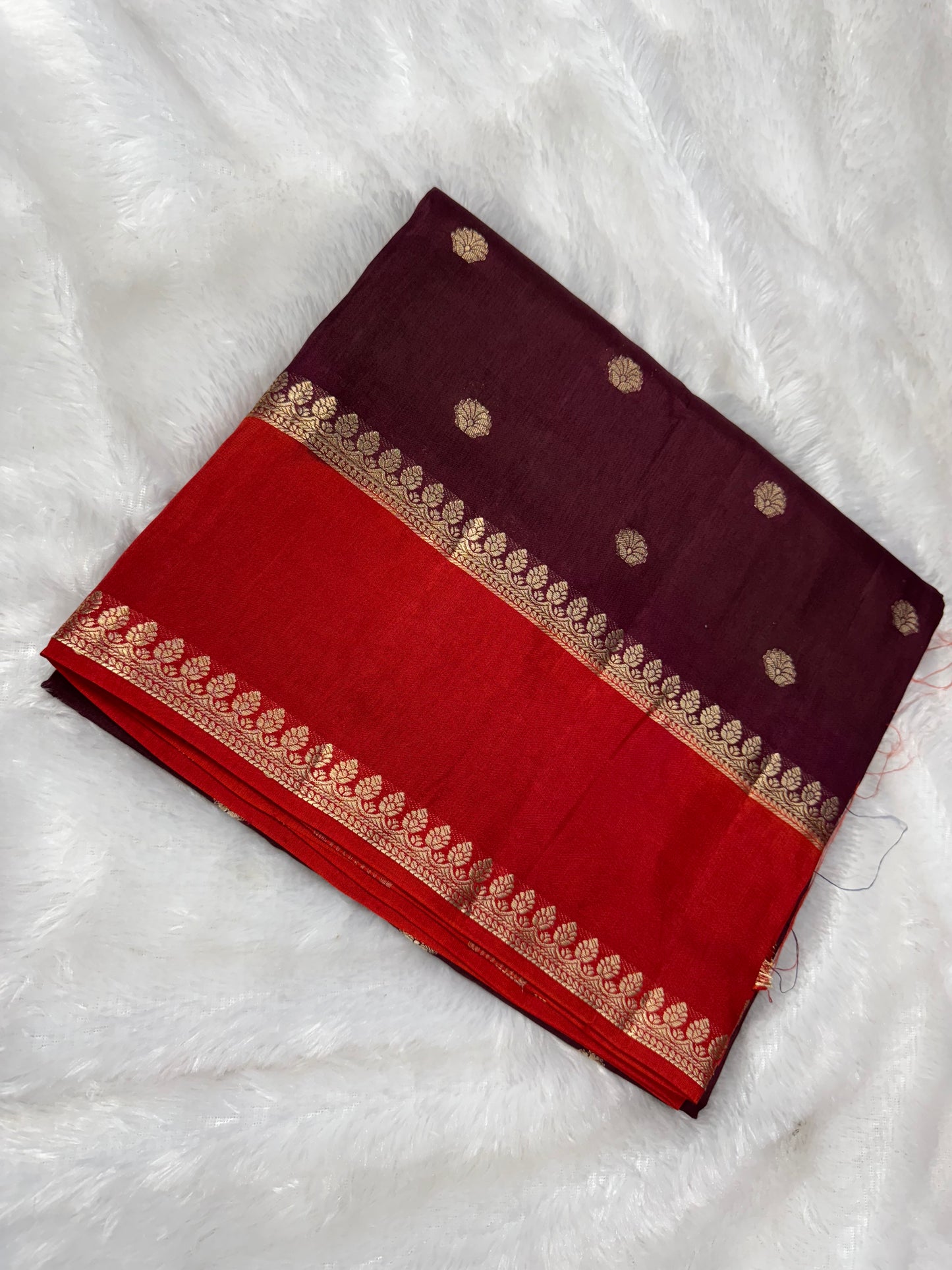 Russian silk vintage saree-SR1176H