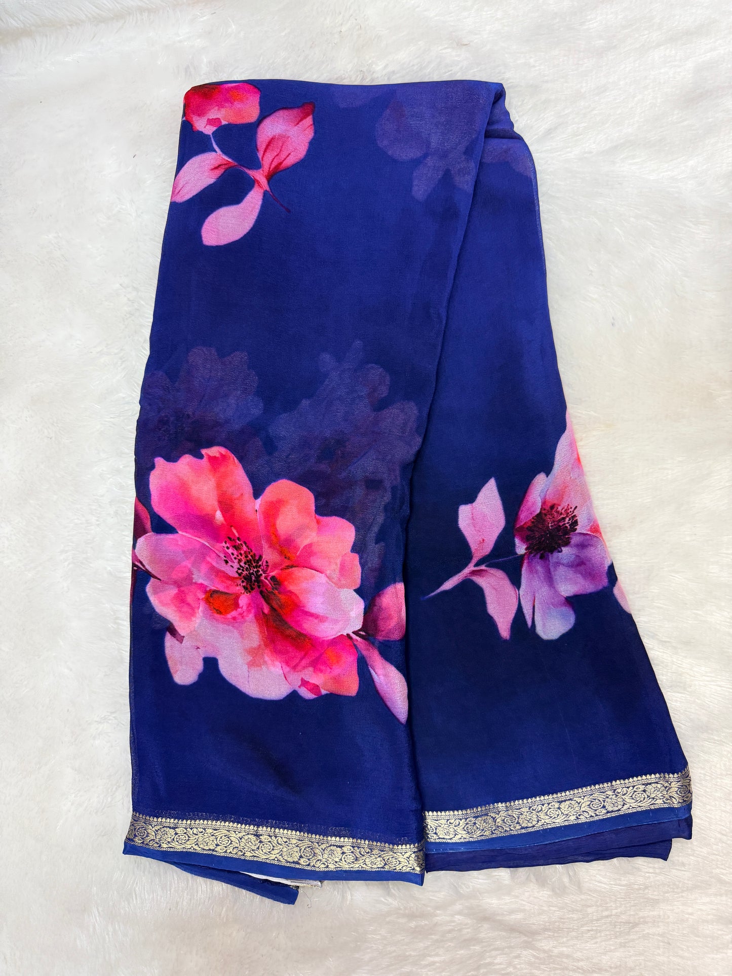 Pure chinnon digital print saree-SR1227L