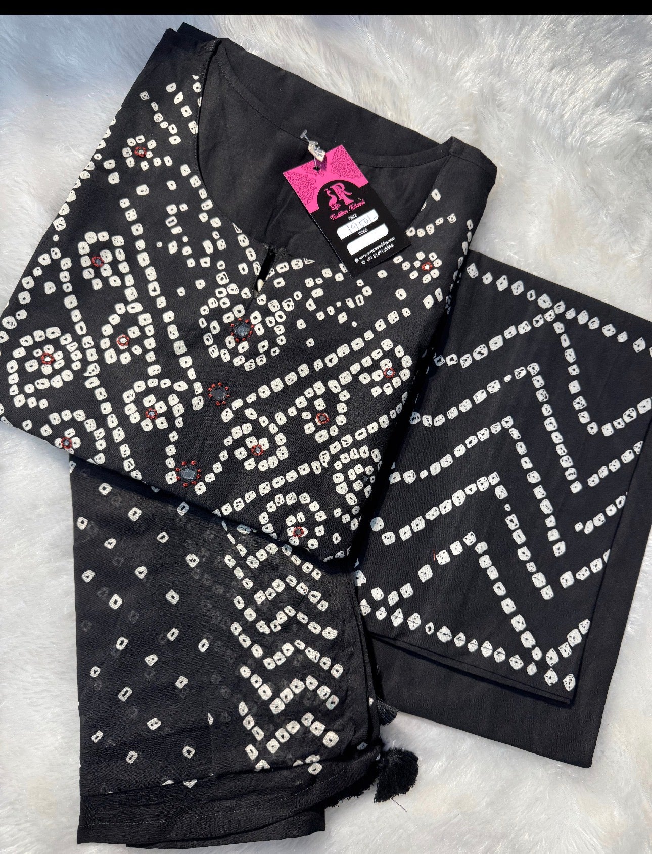 Jaipur cotton Bandhini suit