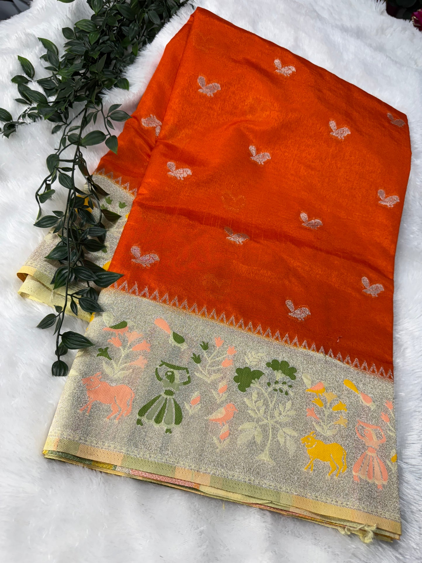 Korean silk saree-SR1100I