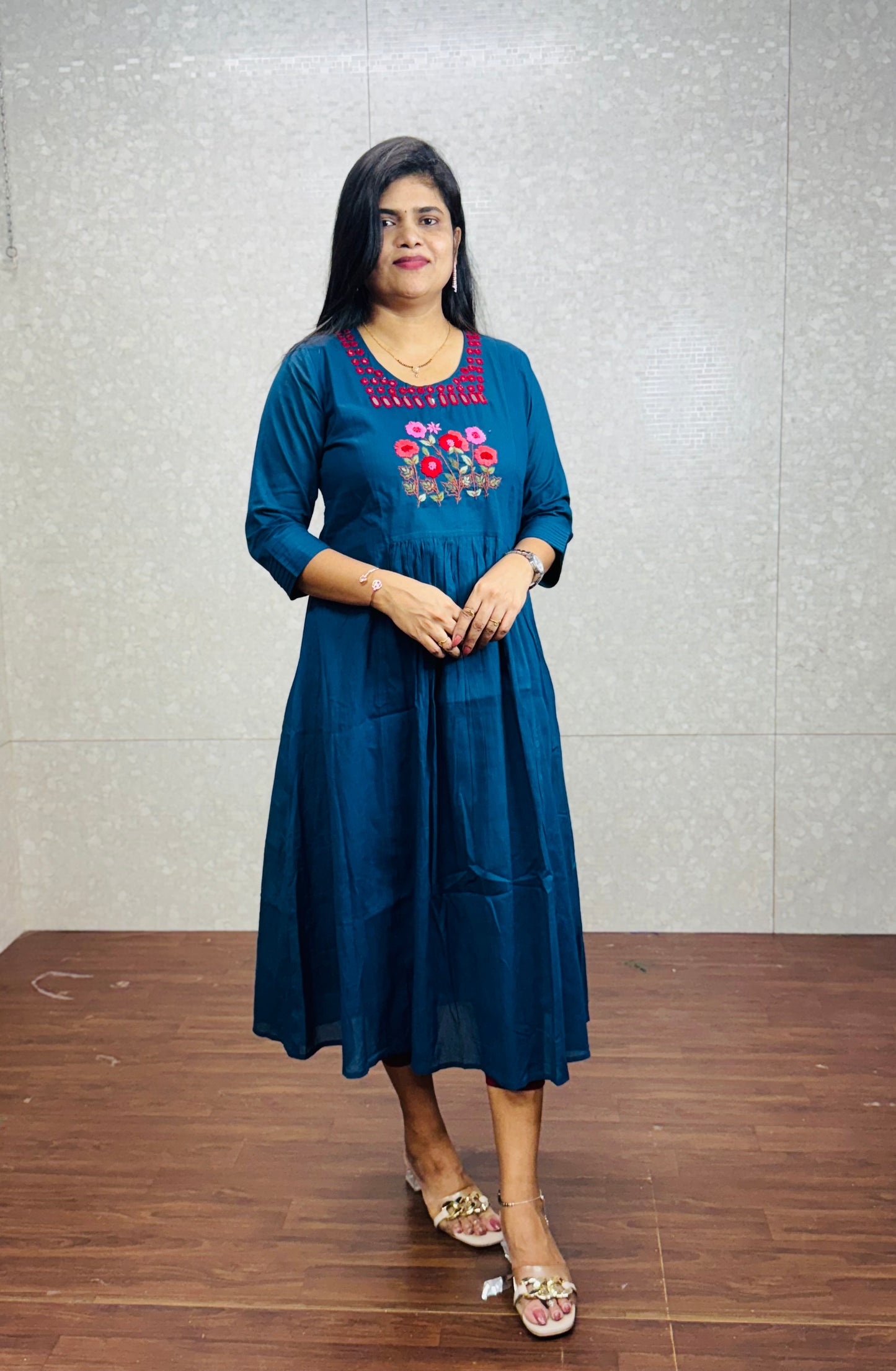 Pure mulmul cotton frocks-SRF2005A
