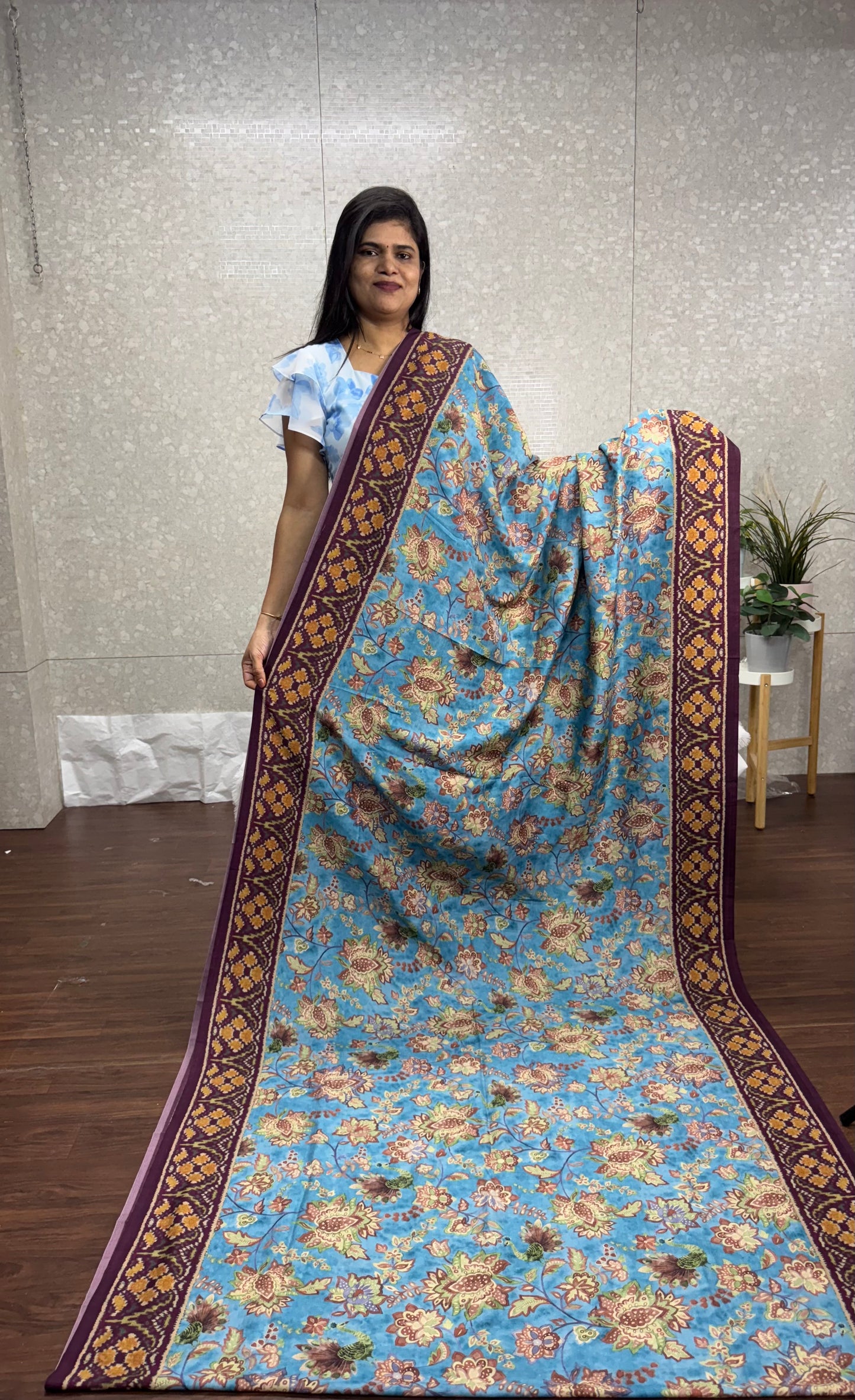 Lavanya silk Kalamkari-SR1047C