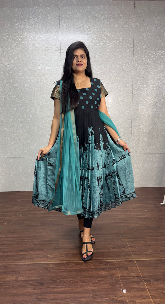 Kalamkari Anarkali-SRA011C