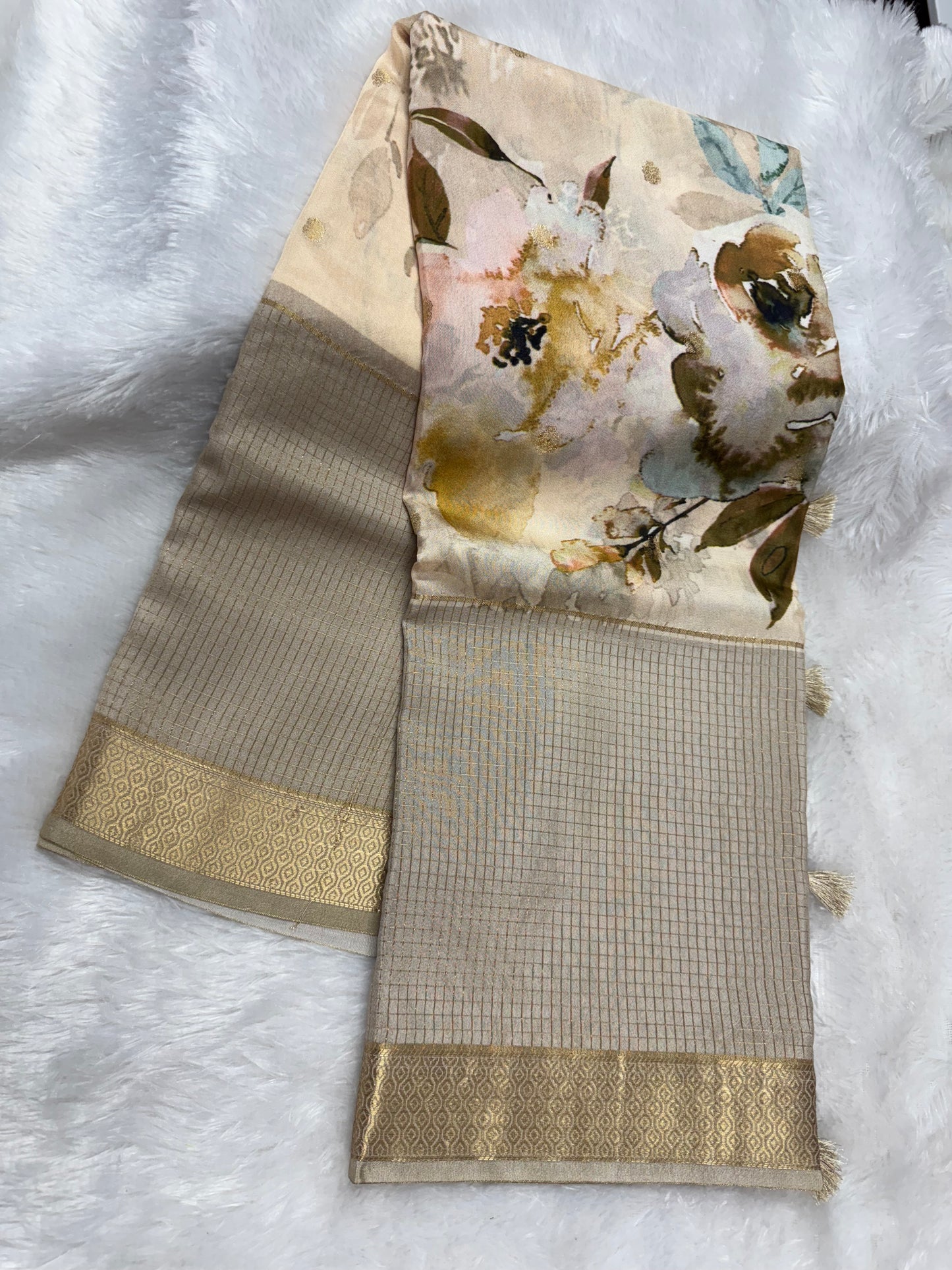 Mysore crepe silk digital saree-SR1162C