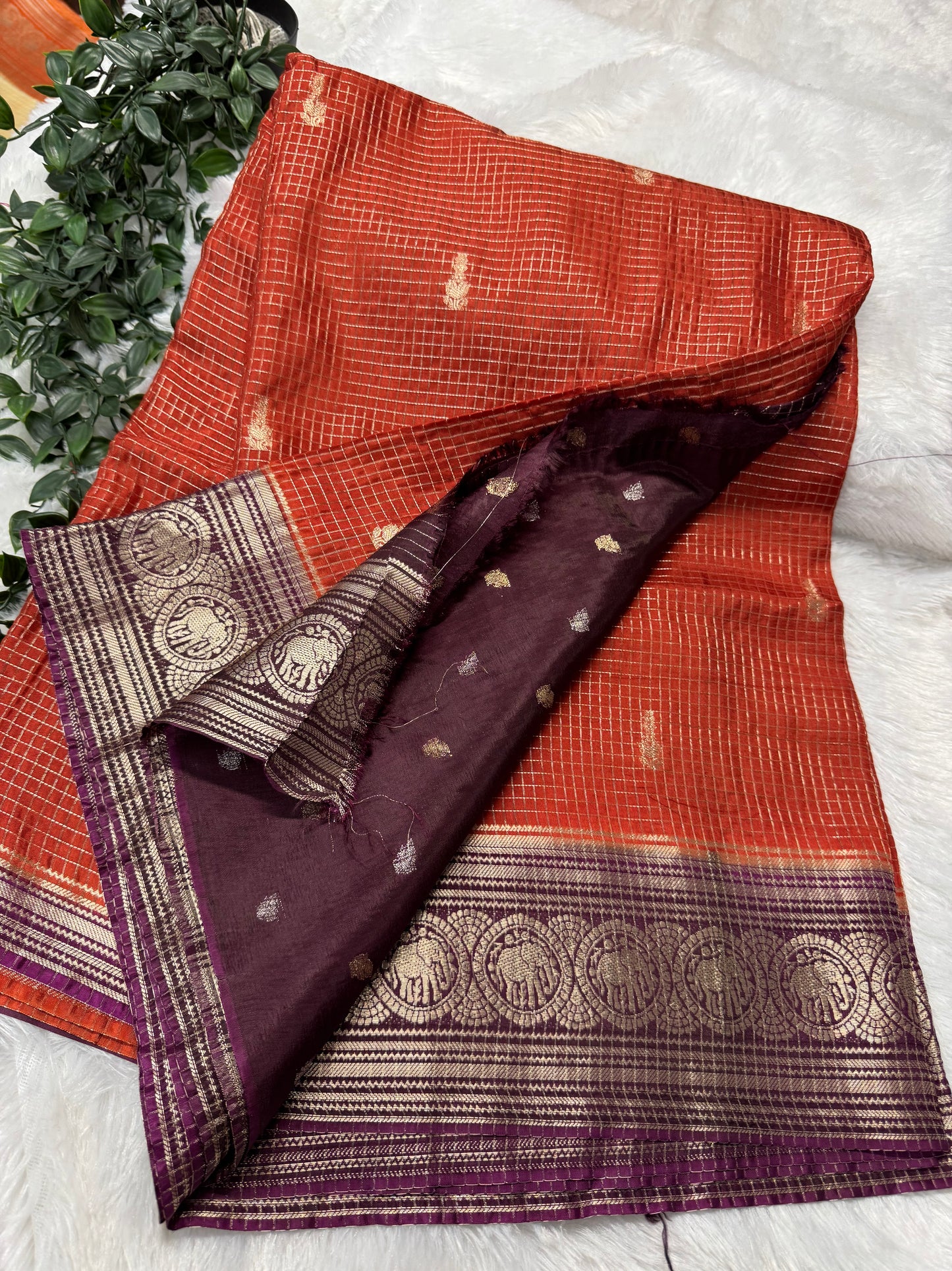 Vintage checks  Mysore Georget -SR1174A