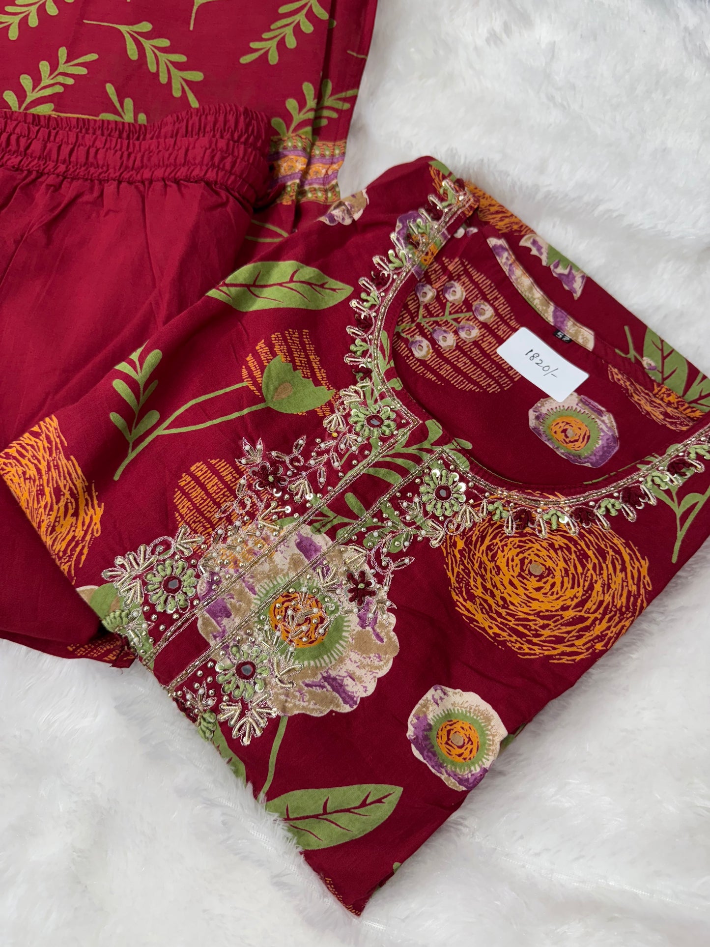 Jaipur cotton embroidery suit-SRSP013C