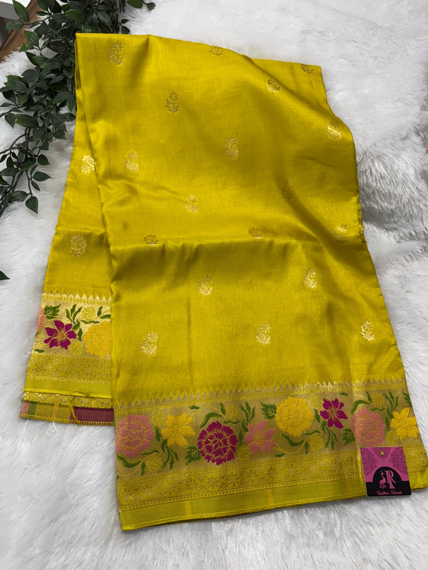 Pure munga silk meenakari-SR1114F