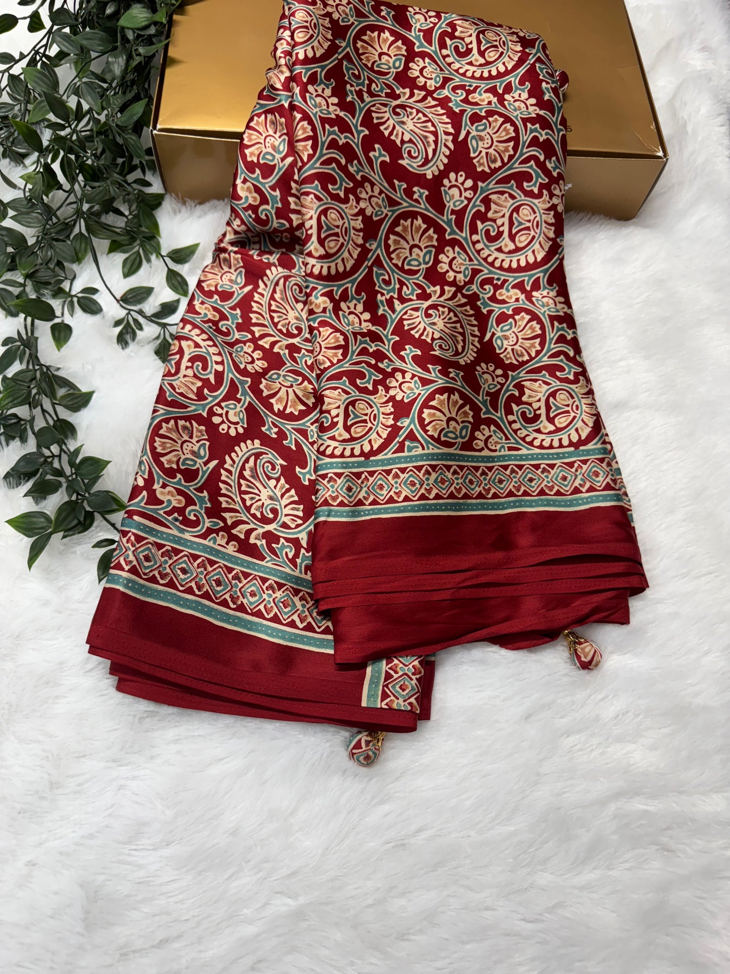 Ajrakh saree-SR1064A
