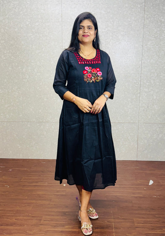 Pure mulmul cotton frocks-SRF2005B