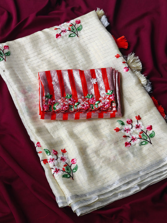 Chinnon fancy saree-SR1091