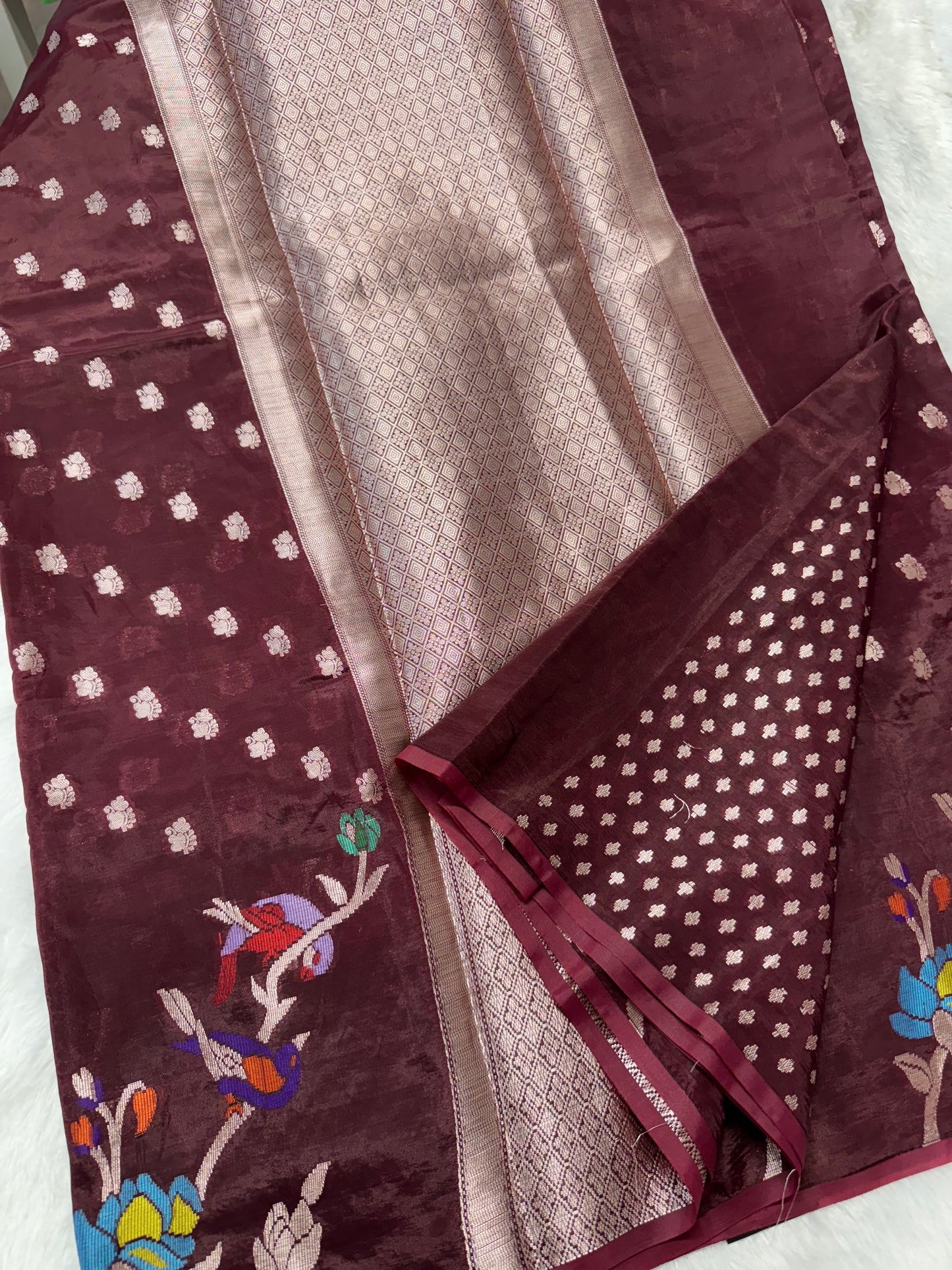Paper silk saree-SR1115C