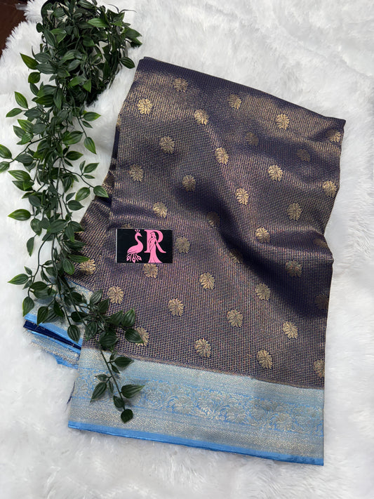 Vintage zari checks-SR1079H