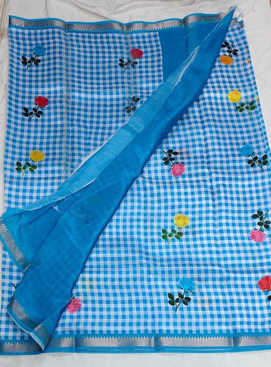 Managalgiri pattu checks saree-SR1206B