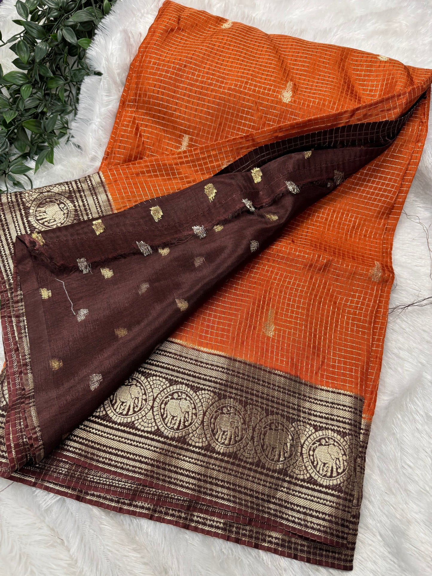 Vintage checks Mysore Georget -SR1174J