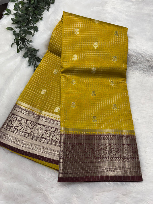 Mango pattu vintage checks-SR1168A
