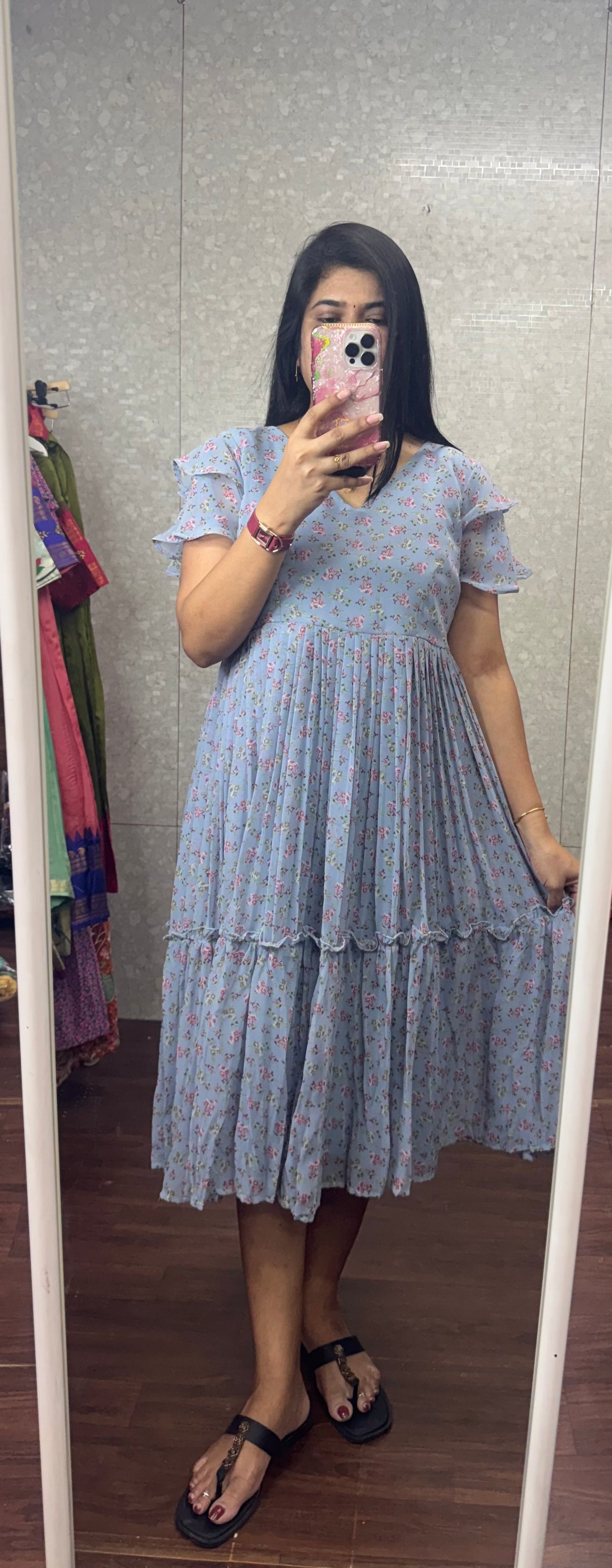 Georget tiny flower frock-SRF1055