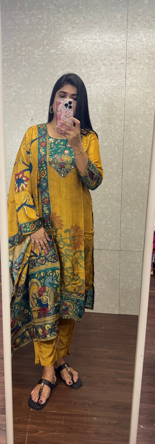 Kalamkari suit -SRS056B