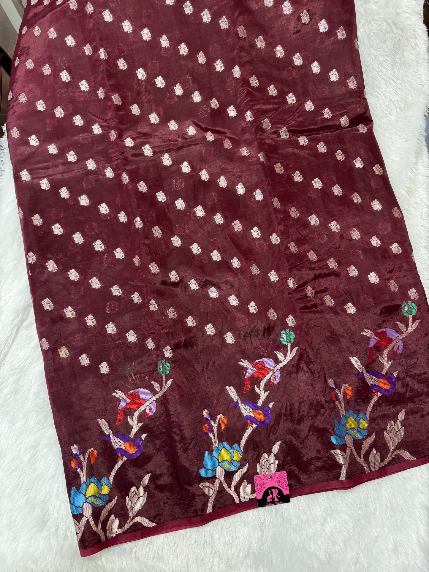 Paper silk saree-SR1115C