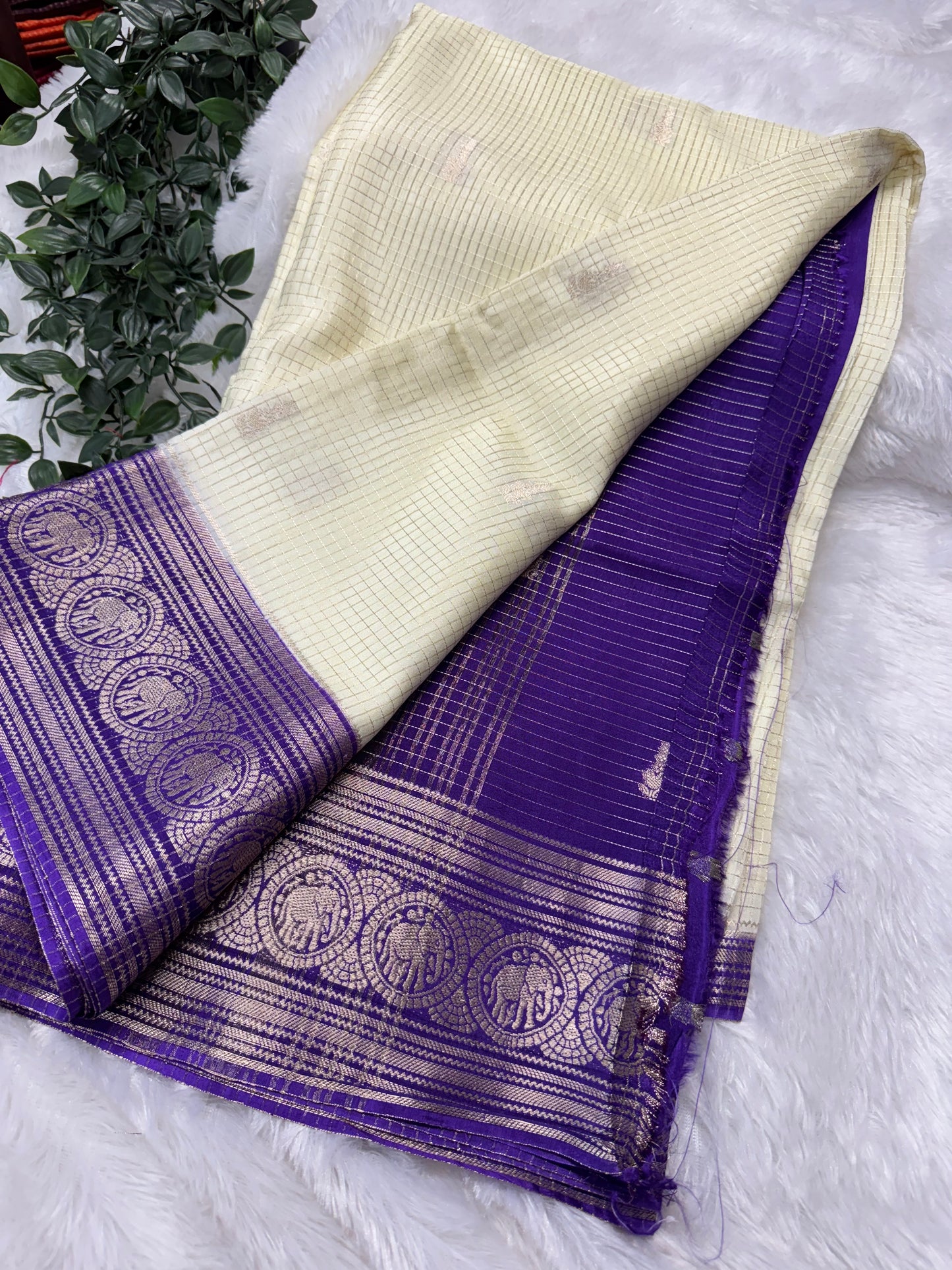 Vintage checks Mysore Georget -SR1174D