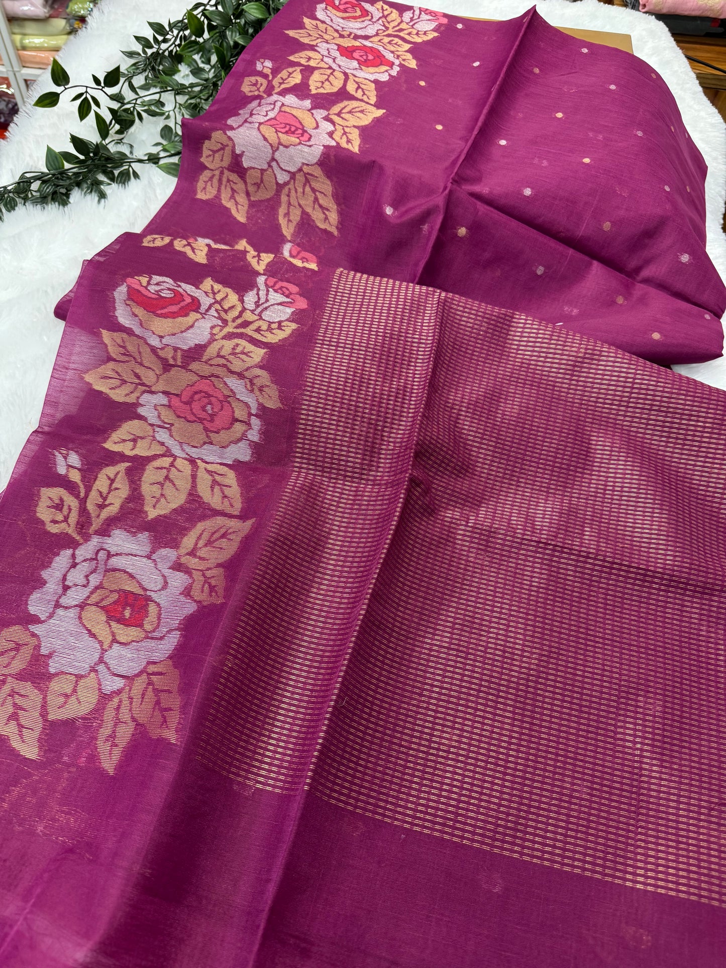 Linen Silk Saree-SR1002D