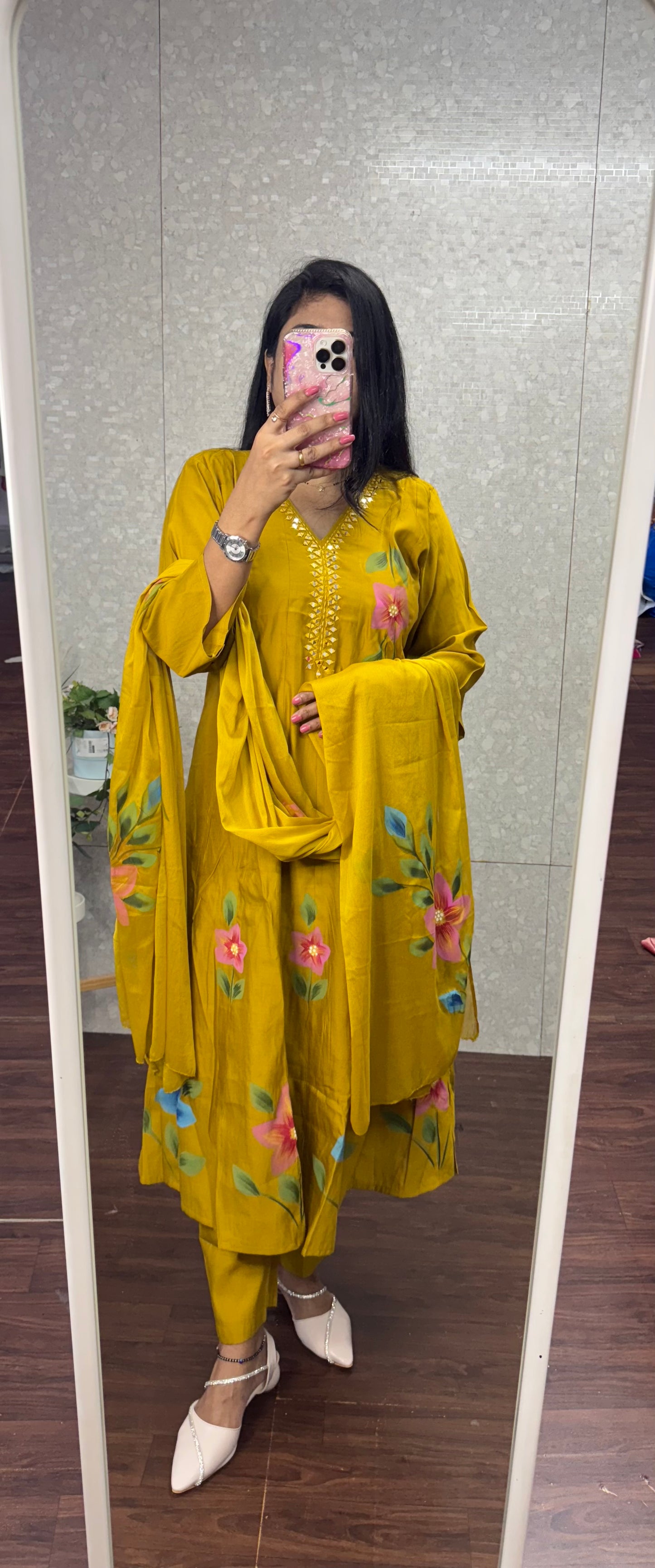 Handpainted Anarkali-SRS007